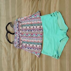 Aztec Print Tankini, Size M